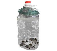 Pesoncarl Minnow Traps For Bait Fish Clear Invisible Crab Trap with Carry Handle 8 Hole Stable Reusable 6.2x5.8x13 In Vertical Cylindrical Crawfish Trap for River Ocean Saltwater Lakes