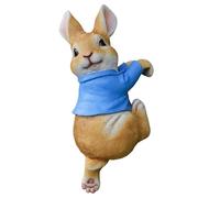 Pesoncarl Plant Decorations for Pots, Resin Rabbit Figurine Flower Planter Hanger Adorable Bunny Decor Garden Ornament for Indoor Outdoor Decor, Blue, Garden