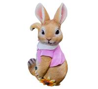 Pesoncarl Plant Decorations for Pots, Resin Rabbit Figurine Flower Planter Hanger Adorable Bunny Decor Garden Ornament for Indoor Outdoor Decor, Red, Garden