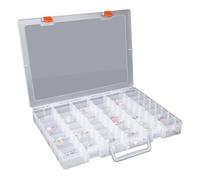 Pesoncarl Plastic Organizer Box 48 Grids Large Clear Bead Storage Containers with Dividers Detachable Compartment Storage Box for Small Parts, Art Crafts, Jewelry Tackle
