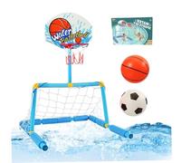 Pesoncarl Pool Basketball Hoop 3-in-1 Floating Basketball Hoop Poweful Bouyancy Water & Football Swimming Pool Kids Game Toys for Kids, Toys