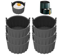 Pesoncarl Ramekins for Air Fryer, 6Pcs Silicone Air Fryer Egg Mould, 2.8'' Air Fryer Egg Poacher Non-Stick Cupcake Muffin Cups for Microwave Oven Safe, Ramekins Soufflé Dishes