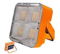 Pesoncarl Rechargeable Work Light 50W 5 Level Dimming Solar Portable Flood Light Waterproof with Stand 180° Rotatable & USB Rechargeable for Camping Outdoor, Camping Hiking