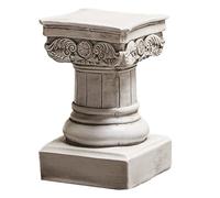 Pesoncarl Roman Column Resin Decor 8.5 Inch, Classic White Pedestal for Home Display, Roman Style Pillar Sculpture Small