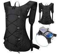 Pesoncarl Running Hydration Vest, Waterproof Breathable Running Vest, 16.1x11.4x3.9 Water with Reflective Strip, Zipper Backpack for Hiking Cycling Race, sports
