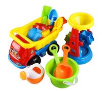 Pesoncarl Sand Toys for 4-6 Kids 14PCS Sand Pit Toys Safe Plastic and Water Waterproof Cute Sandbox (Random Color), pool