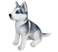 Pesoncarl Siberian Husky Stuffed Animal, Realistic Puppy Plush with Short Leg & Tail, Expessive Dog Plush with Ears, Non-shedding Cotton Stuffed Dog Animal for Home, Office, Party, Sitting