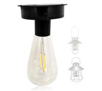 Pesoncarl Solar Light Bulb, Waterproof Solar Powered Light Bulbs 3.35 inch Replacement Top with Bulb Warm White LED for Outdoor Solar Lanterns