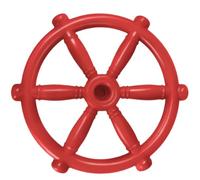 Pesoncarl Steering Wheel Toy 12x12inch Solid Color Realistic Kids Steering Wheel 360° Rotatable Plastic for Playground Swing Pirate Ship, Red, sports