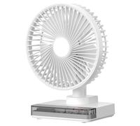 Pesoncarl Tabletop Fan, Auto Oscillating USB Desk Fan, White