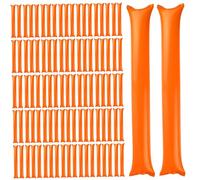 Pesoncarl Thunder Sticks 100 Pcs Boom Stick Inflatable Spirit Sticks Cheerleading Plastic Boom Stick Noise Makers for Sporting Events Dance Basketball Football Orange