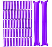 Pesoncarl Thunder Sticks 100 Pcs Boom Stick Inflatable Spirit Sticks Cheerleading Plastic Boom Stick Noise Makers for Sporting Events Dance Basketball Football Purple