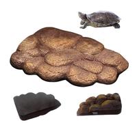 Pesoncarl Turtle Basking Platforms Arc Angle Imitation Stone Texture Turtle Tank Accessories with Magnet Decorative Basking Platforms for Aquatic Turtles, Semi Aquatic Animals