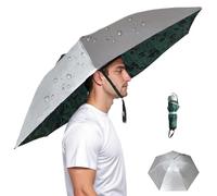 Pesoncarl Umbrella Hat Foldable Hands Free UV Protection Head Umbrella Hat fior Men, Women Rainproof Adjustable Size Outdoor 3-Fold Caps for Fishing, Camping, Gardening
