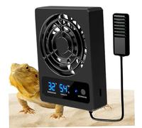 Pesoncarl Ventilation Fan for Reptile Tank, Cooling Fan Dehumidifier with LED Display for Rainforest Terrarium Vivarium, Improving Air Circulation for Amphibians, Reptiles Snakes