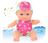 Pesoncarl Water Baby Doll Waterproof Swimmer Doll Floating Bath Baby with Movable Joints Removable Swimsuits Swimming Gift for Kids Bathtub Pool Bath Time Play Style 1, Pool Toys