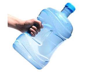 Pesoncarl Water Dispenser Bottle 5L Water Jug with Handle Heavy Duty Container with Screw Cap Food Grade PC Sealed Transparent Tank for Home Dorm Tea Outdoor, Storage