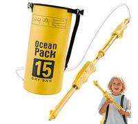 Pesoncarl Water Pistols, Water Guns for Kids Long Distance Spray Gun with Backpack Tank(15L) Yellow Color PVC Summer Toys for Beach, Pool, Courtyard, Outdoor
