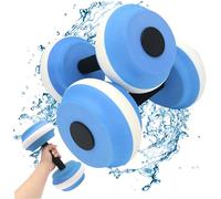 Pesoncarl Water Weights for Pool Exercise 2Pcs Water Aerobics Equipment EVA Foam Dumbbells Pool Resistance Weights Fitness Equipment for Exercise Blue, Floats