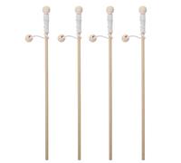 Pesoncarl Wooden Magnet Fishing Poles Magnetic Catching Rod Tool for Kindergarten Preschool Kids 4PCS, Toys