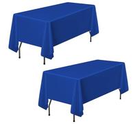 Pesonlook 2Pack Royal Blue Rectangle Tablecloths, 60x126 Inch, Polyester Fabric, Washable, Perfect for Wedding, Banquet, Party