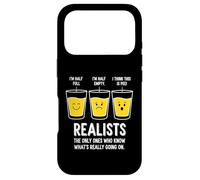 Pessimist Optimist Realist Half Full Glass Funny philosophy Case for iPhone 17 Pro