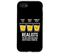 Pessimist Optimist Realist Half Full Glass Funny philosophy Case for iPhone SE (2020) / 7/8
