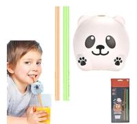 Pessrrtewg A Straw That Makes Surprising Sounds With 9 Sound Effects,Cute Animal-shaped Musical Straws, Reusable Animal-Themed Party Supplies Straws,Special Vocal Talking Singing Straws for Kids