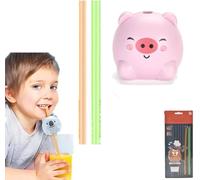 Pessrrtewg A Straw That Makes Surprising Sounds With 9 Sound Effects,Cute Animal-shaped Musical Straws, Reusable Animal-Themed Party Supplies Straws,Special Vocal Talking Singing Straws for Kids