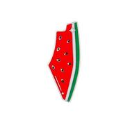Pessrrtewg Cute Palestine Watermelon Pins,Enamel Geometric Fruit Watermelon Pin,Hot Summer Fruit Palestine Map Brooches,Lapel Palestine National Badge,Palestine National Badge Souvenir