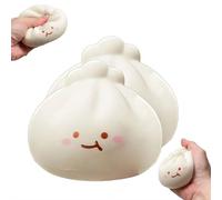 Pessrrtewg Giant Glitter Dumpling,Giant Dumpling S-quishy,Mega Rainbow Dumplings,Cute Anxiety Relief Fidget Toy,Soft Squeeze Decompression Dough,Large Stress Relief Sensory Ball for Adults & Kids