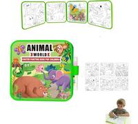 Pessrrtewg Montessori Mess-Free Water Coloring Book,2026 Reusable Water Painting Book,Montessori W-ater Coloring B-ook with Pen,Boost Focus,No Mess Painting & Reusable Fun,Christmas Drawing Gifts