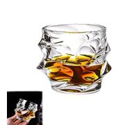 Pessrrtewg Storm Japanese Crystal Whisky Glass,Old Fashioned Whiskey Glasses,Heavy Crystal Bar Glassware,Crystal Whiskey Tasting Glass,Rocks Glasses Set Bourbon Gifts for Father Men (1pcs)