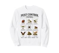 Pest Control Patrol Garden Bugs Bats Frogs Nature Education Sweatshirt