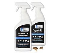 Pest Expert Flea Killer Spray For The Home & Carpets 2 x 1Ltr - Formula 'C+' Advanced Flea Spray Fast-Acting & Long-Lasting Control for Cat Dog Fleas Treatment - Professional Strength For Amateur Use