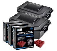 Pest Expert Formula B+ Advanced Rat & Mouse Killer Poison Bait Blocks 1.2kg Strongest Single Feed + 2 Professional Rat Bait Boxes