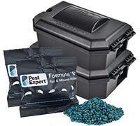 Pest Expert Formula B+ Advanced Rat & Mouse Poison Professional Strength Outdoor 60g Sachets + Rat Bait Boxes (1.2kg + 2 Boxes)