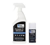 Pest Expert Formula C+ Clothes Moth Killer Spray 1L Fast Acting Maximum Strength & 1 x Fogger Bomb 150ml