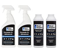Pest Expert Formula 'C+' Woodlice Killer Spray 2 x 1ltr and Formula 'P' Woodlice Killer Powder XL pack size 2 x 300g (HSE approved and tested - professional strength product)