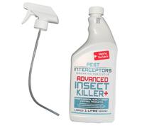 PEST INTERCEPTORS ADVANCED KILLER INSECT + | 3 active ingredients including an IGR! kills Bedbugs, Ants, Beetles, Mites, Cockroaches, Fleas, Flies, Mosquitos, Wasps, Moths and Spiders!