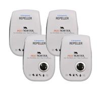 Pest Master - Ultrasonic Pest Repeller Pack of 4, Powerful Mouse Repellent and Ideal for Mice, Rats, Mosquitoes, Cockroach, Moths, Ants, Wide Frequency Range Pest Control Device, D5