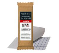 Pest O One 10X Food Moth Trap Refill Pads Pheromone Lure Non-Toxic Indian Meal & Pantry Moths Safe Kitchen Monitoring