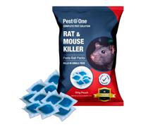 Pest O One Powerful Advanced Mice Mouse Rat Pasta Bait Single Feed Killer Sachets (15 x 10g Pack) Brodifacoum UK Strongest Strength