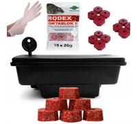 Pest O One Rat Block Bait With Rat Bait Station Single Feed Fast Acting Rodent Killer Kit Mouse & Rat Poison Wax Bait Blocks Indoor & Outdoor