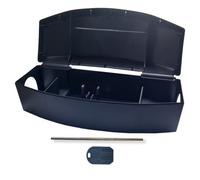 Pest O One Rodent Bait Box Posion Bat Station Bait Blocks Grain Paste Reusable Unobtrusive Cu Box (Pack Of 1 With Rod & Security Key)