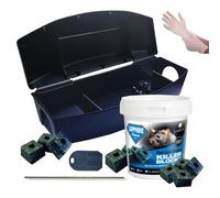 Pest O One Rodent Bait Box With Sapphire 300G Block Discreet Rodent Control Solution Child & Pet Safe For Mice & Rat Killer Mouse Killer
