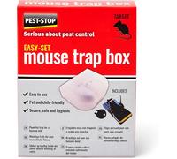 Pest-Stop Easy Set Mouse Trap Box - Traps for Indoors - Durable Reusable Snap T