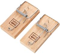 Pest-Stop Little Nipper Mouse Trap | Wooden Traps for Indoors | Durable Reusabl