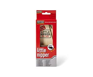 Pest-Stop Little Nipper Rat Trap - Classic Wooden Snap Trap - Durable & Reusable - Effective Rodent Control for Home, Garden, and Office - Single Box