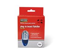 Pest-Stop Plug-in Insect Flykiller - Indoor Fly Trap for Flies, Mosquitoes & Midges - Compact Bug Zapper with Easy-Clean Tray - 15m² Coverage